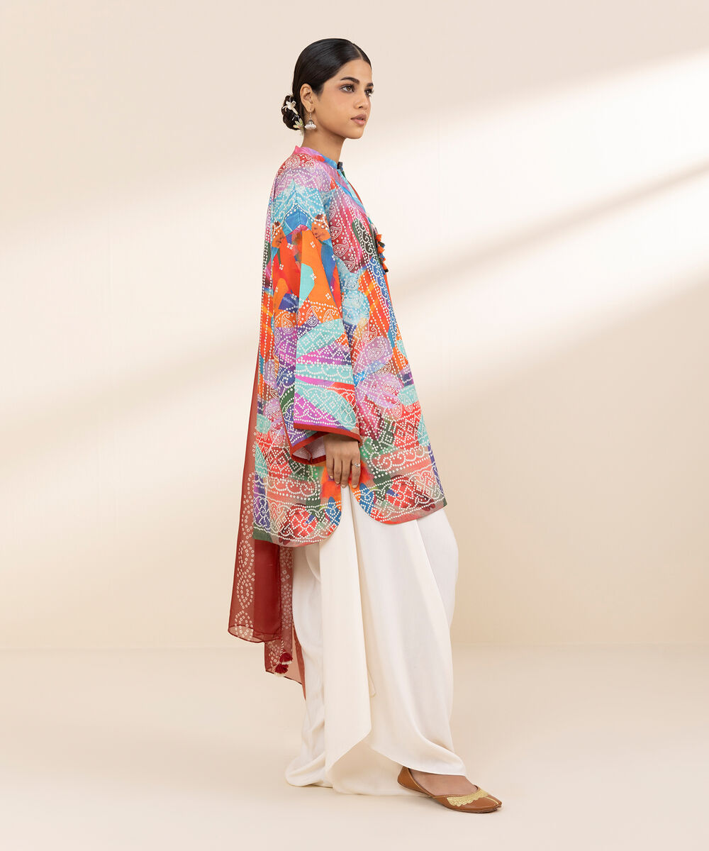 Women's Unstitched Lawn Printed Multi 2 Piece Suit