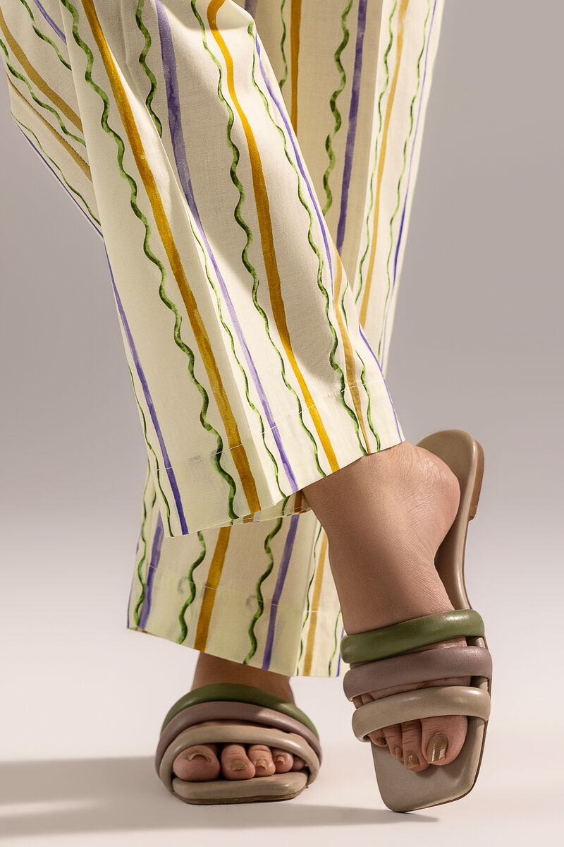 Printed Cambric Straight Pants