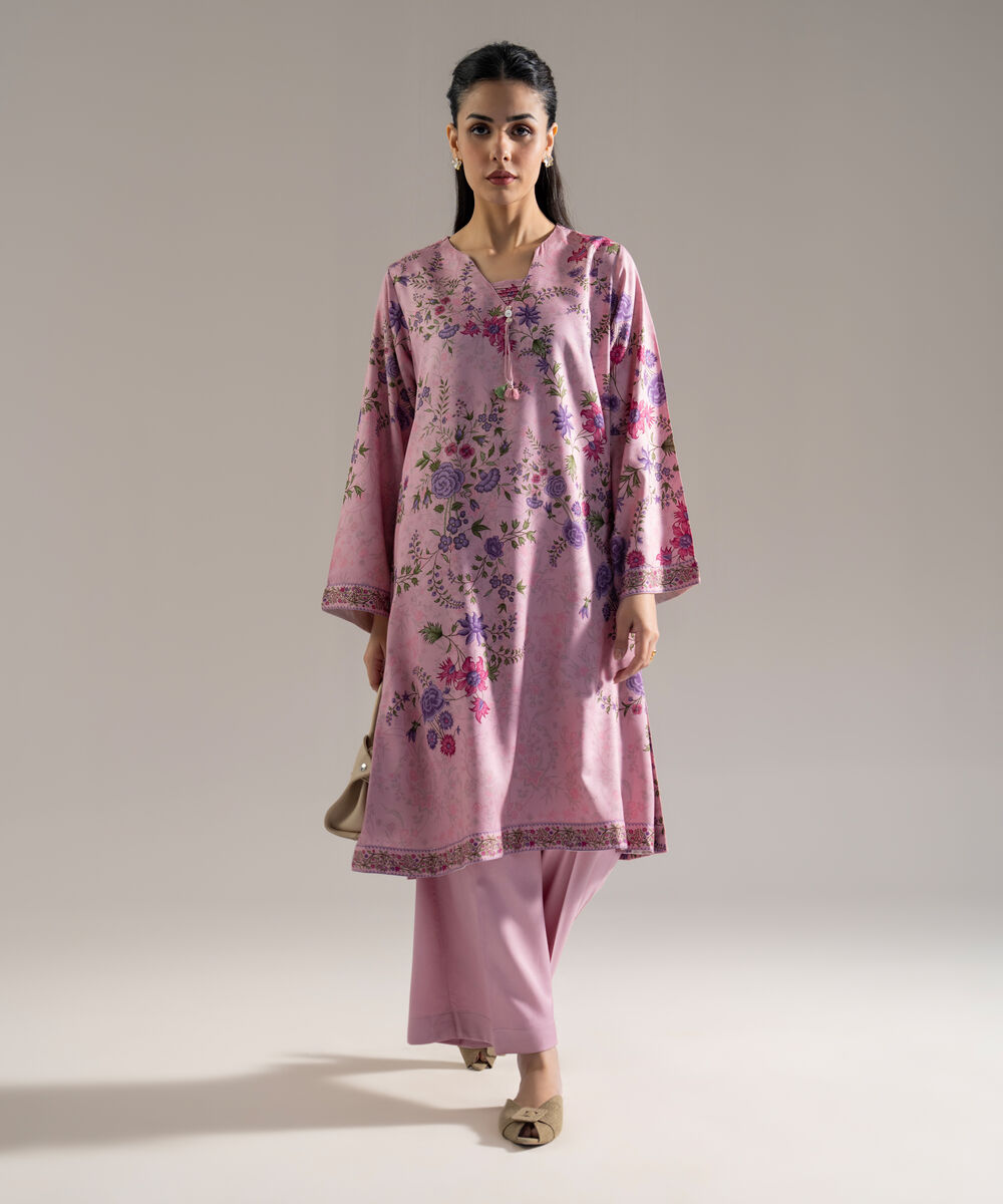 Women's RTW Viscose Marina Printed Lavender 2 Piece Suit