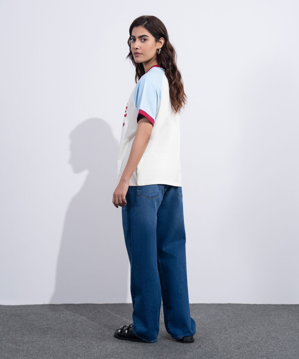 Women's Western Multi Ringer T-Shirt With Graphic