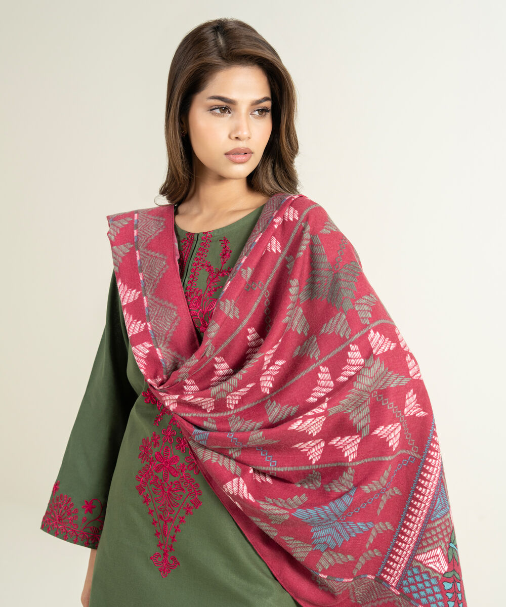 Women's Unstitched Khaddar 3 Piece Suit