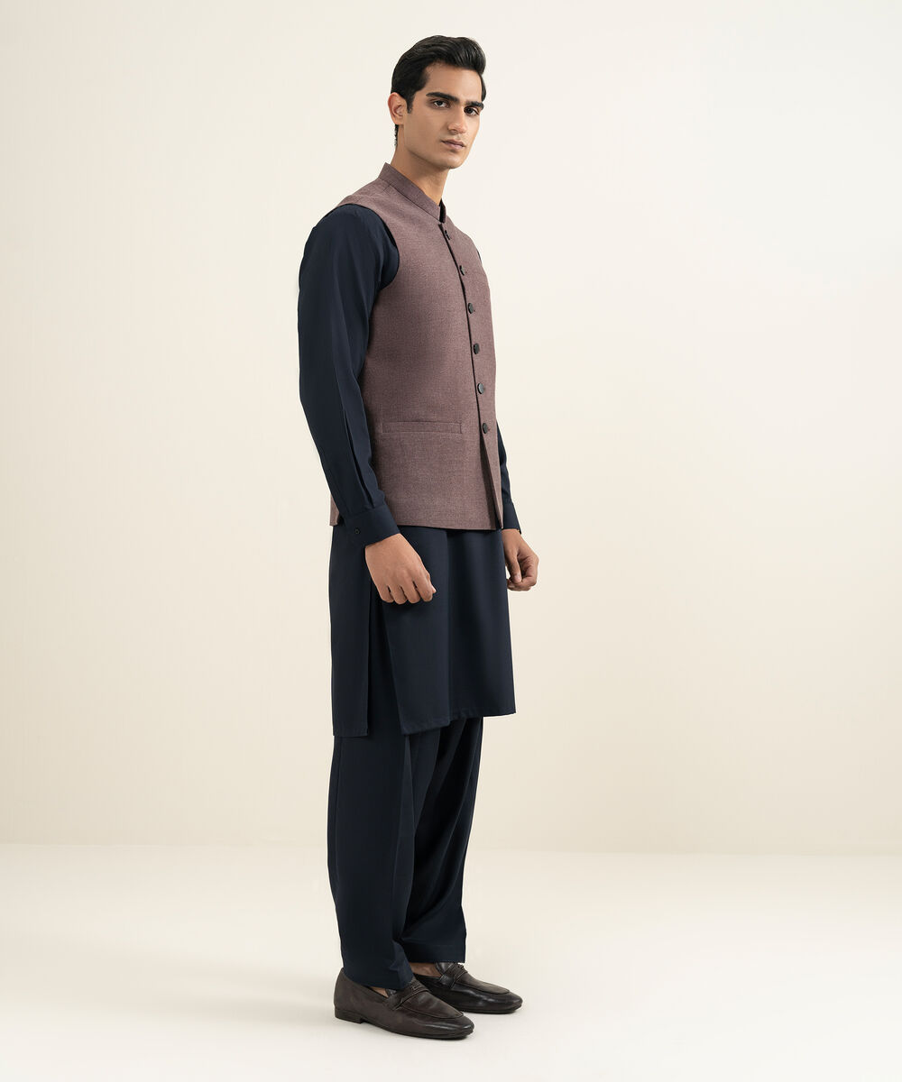 Men's maroon Luxury Viscose Waistcoat