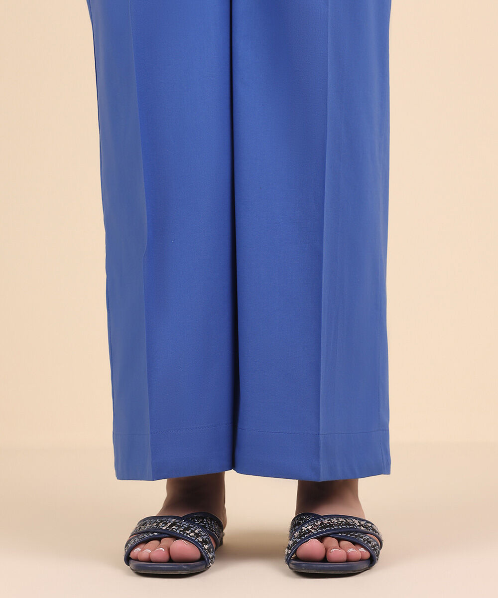 Women's Pret Cambric Blue Solid Culottes