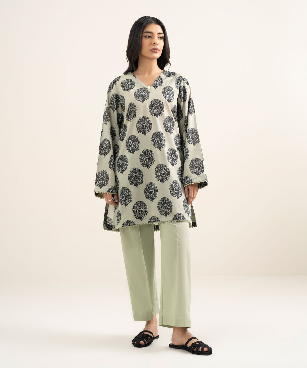 Women's RTW Lawn Printed Multi Straight Shirt