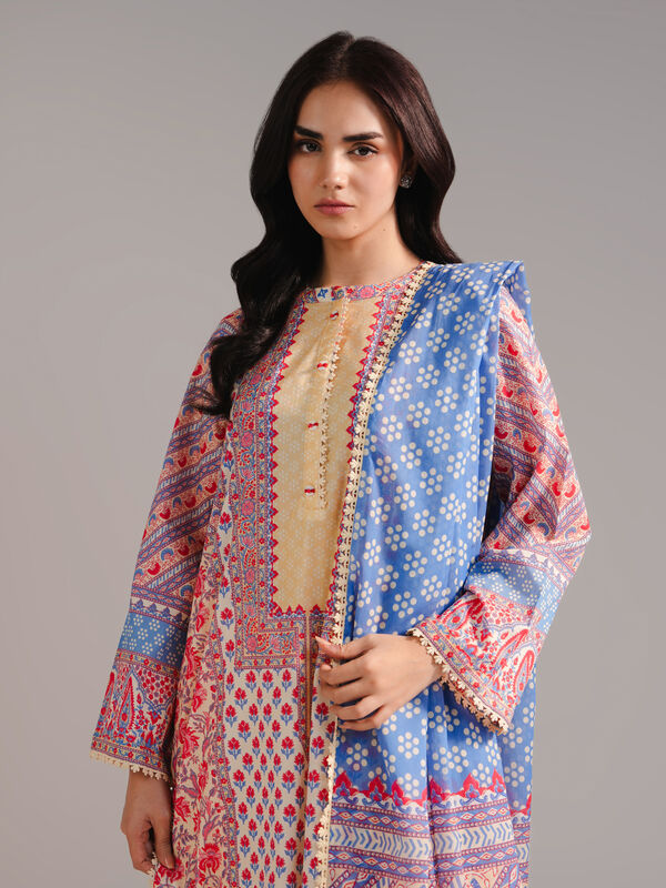 3 Piece - Printed Lawn Suit