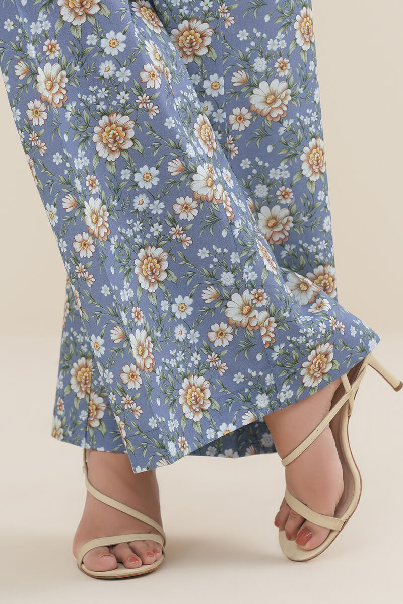 Printed Cambric Flared Pants