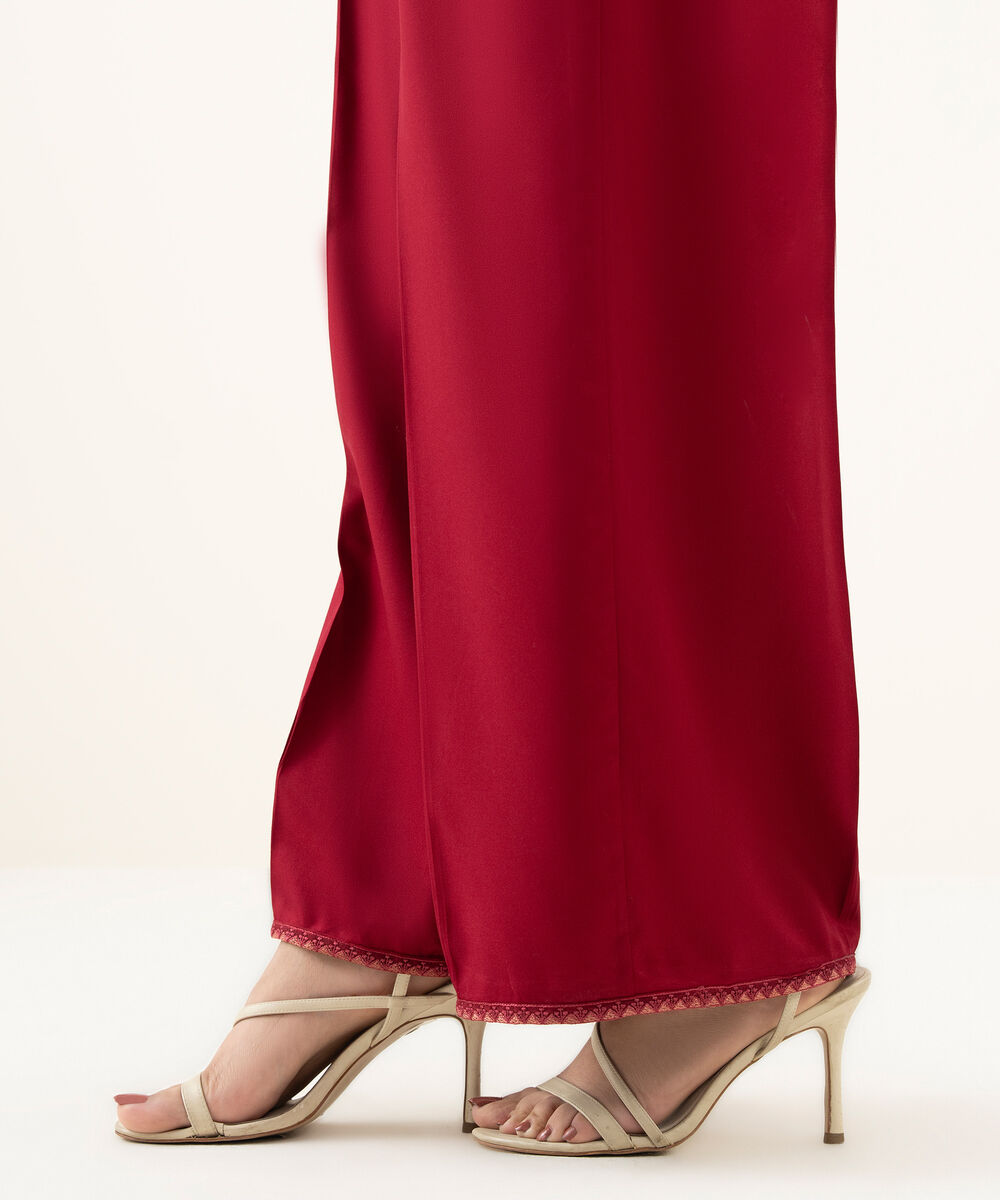 Women's RTW Viscose Marina Maroon Dyed Culottes
