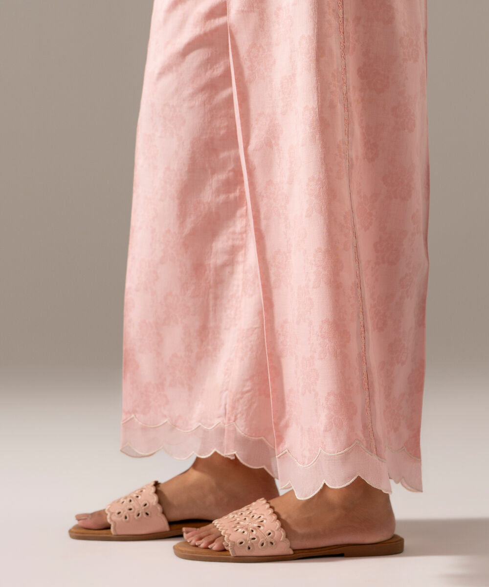 Women's RTW Dobby Solid Pink Culottes