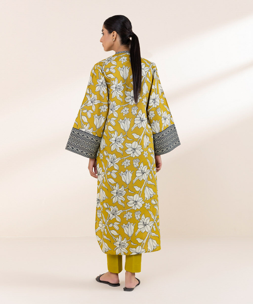 Women's Unstitched Yellow Lawn 2 Piece Suit