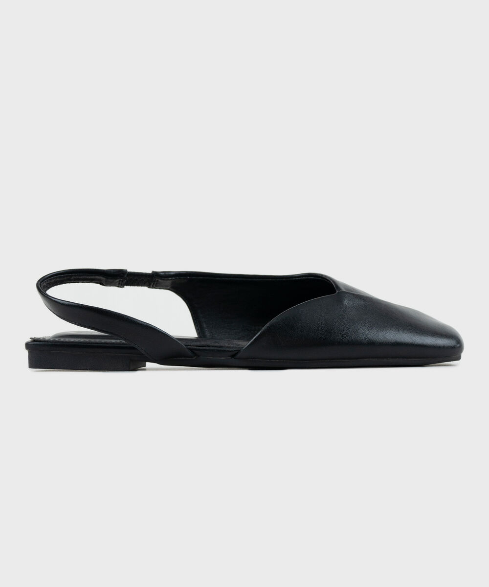 Women's Black Slingback Flats