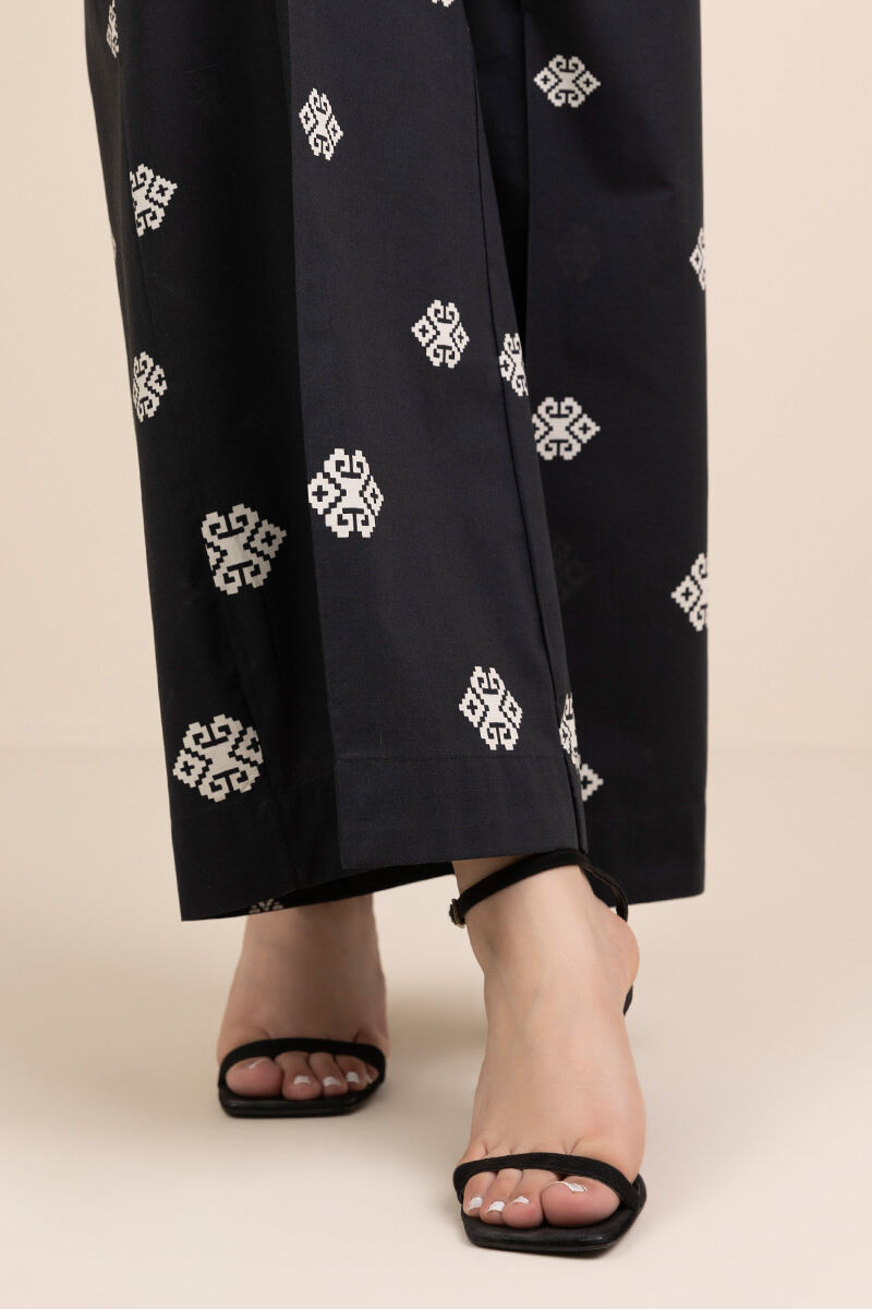 Printed Cambric Flared Pants