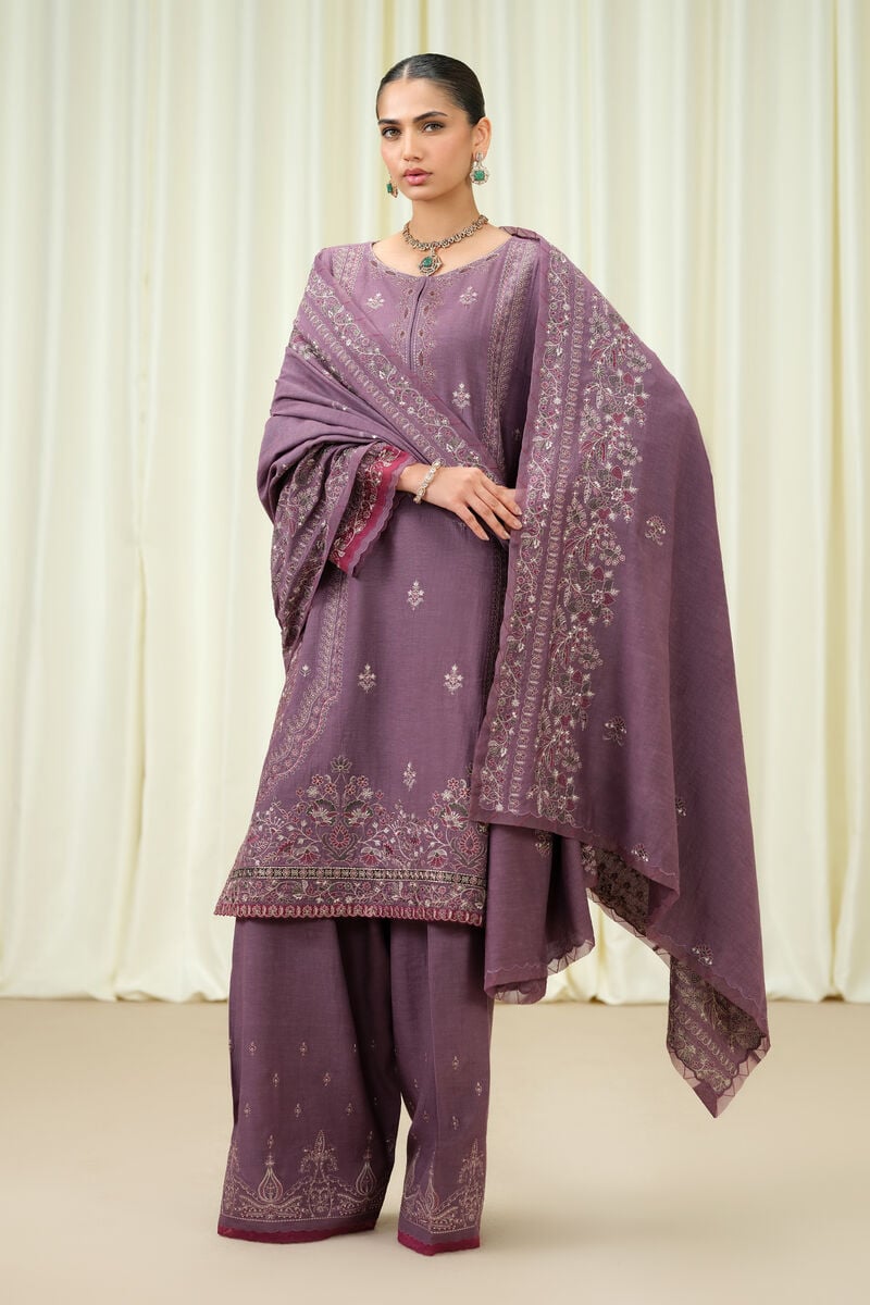 3 Piece - Embroidered Karandi Suit