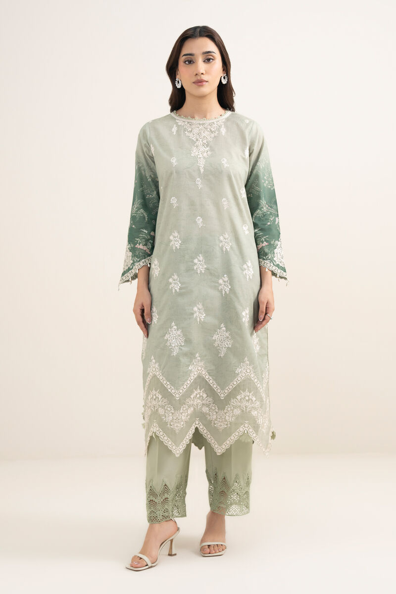 2 Piece - Emboidered Zari Lawn Suit