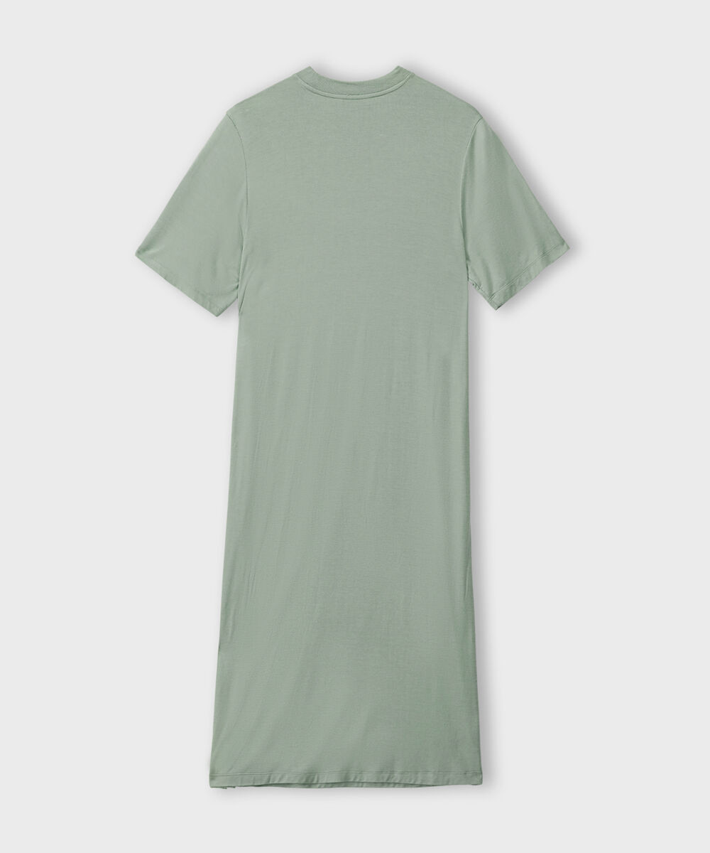 Women's Western Wear Green T-Shirt Short Sleeve Dress