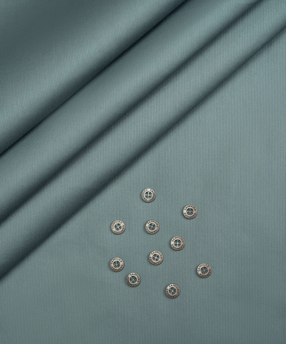 Men's Unstitched Two-Piece Dark Grey Cotton Dobby Suit