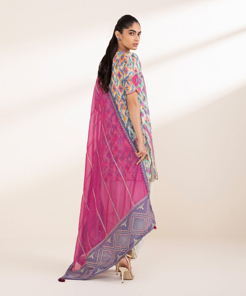 Woman - Multi 3 Piece - Embroidered Lawn Suit