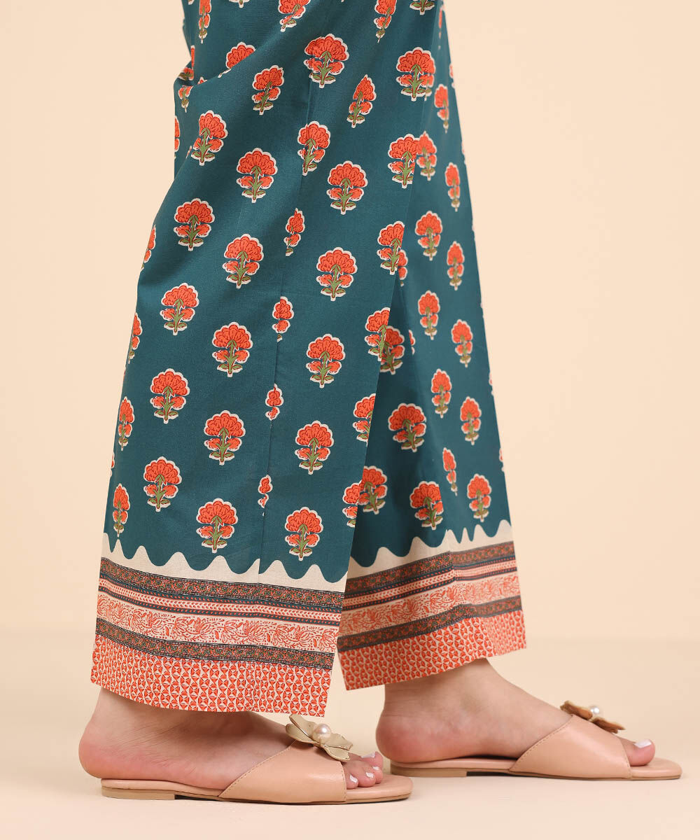 Women's Pret Cambric Multi Printed Straight Pants