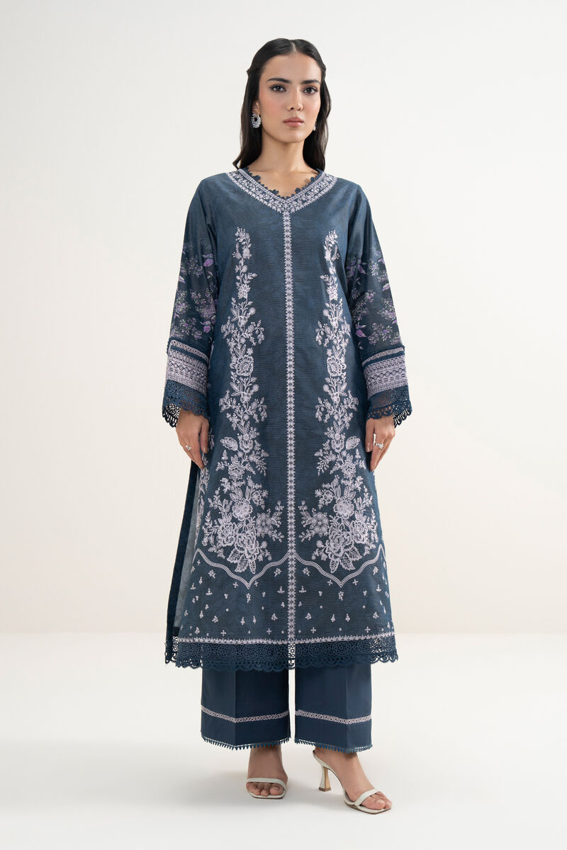 2 Piece - Emboidered Zari Lawn Suit
