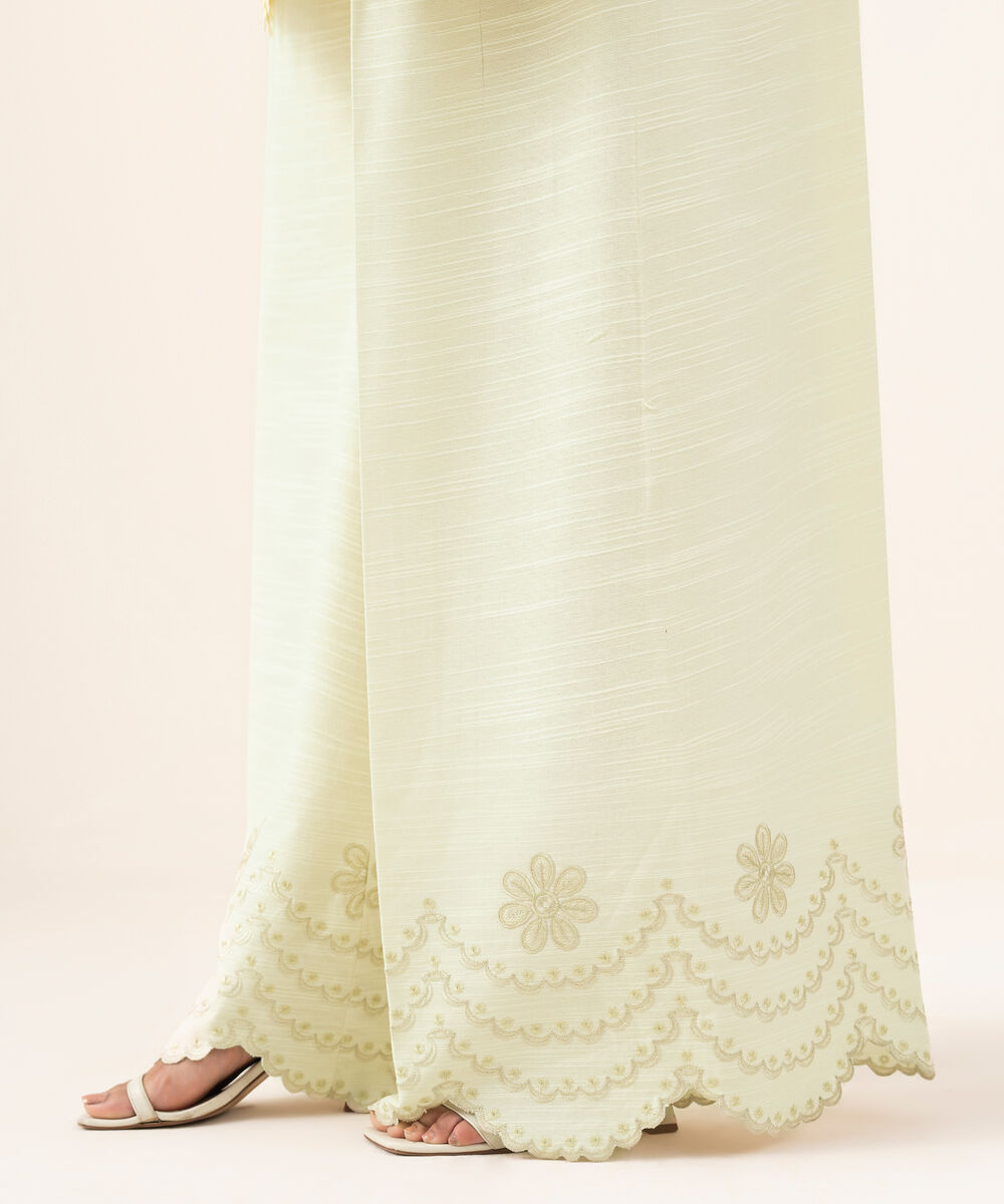 Women's Unstitched Khaddar Embroidered Trousers Fabric