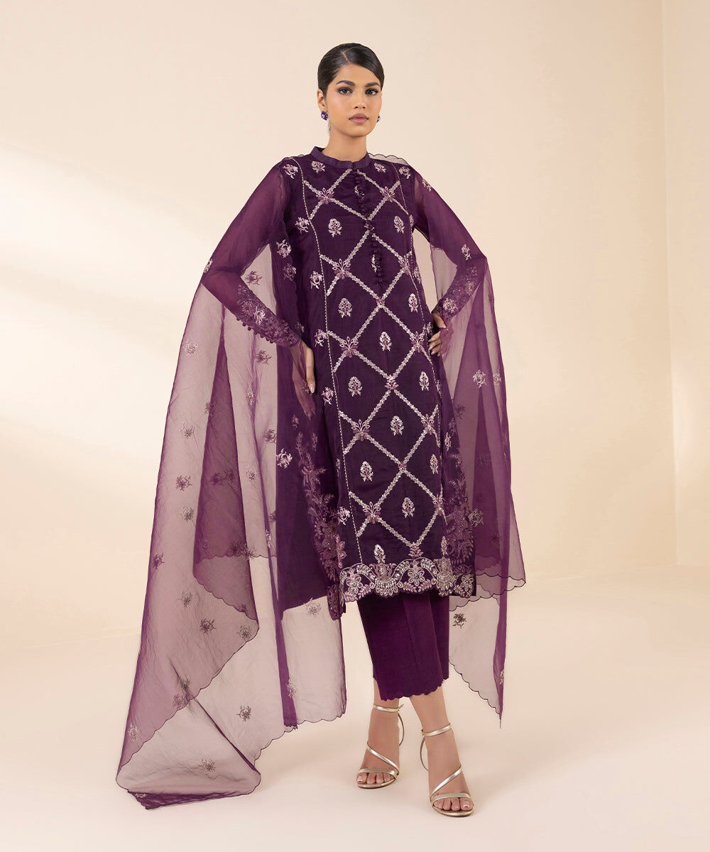 Unstitched 3 PC 0U3FELX25V04 Sapphire PK