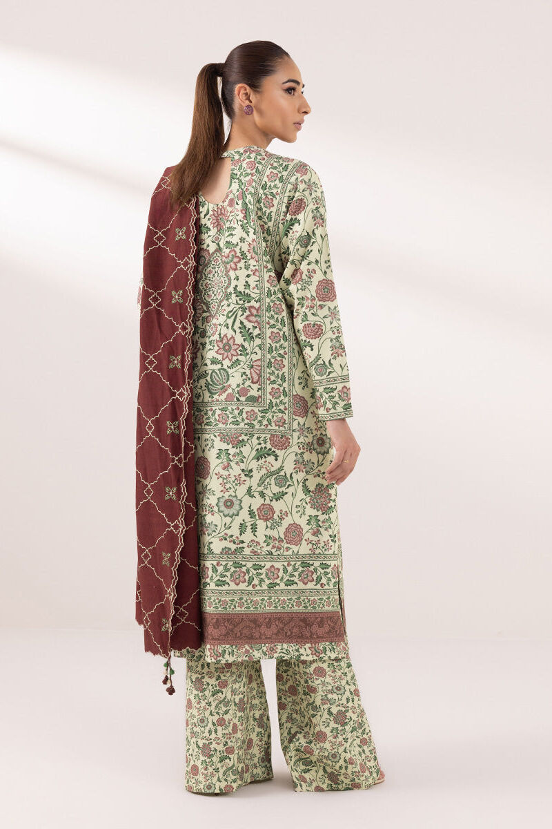 Printed Raw Silk Flared Pants