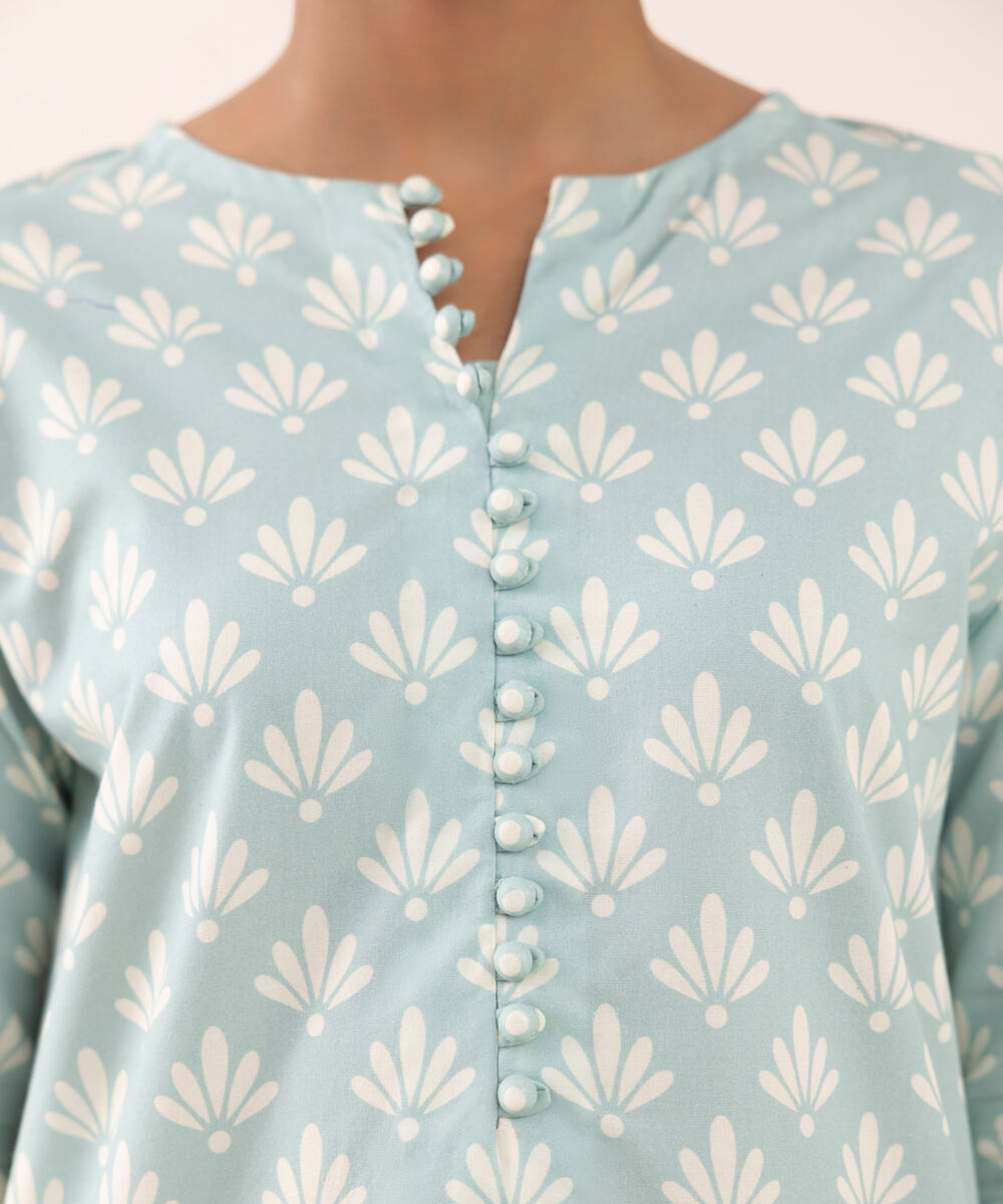 Women's Unstitched Cotton Printed Multi 2 Piece Suit