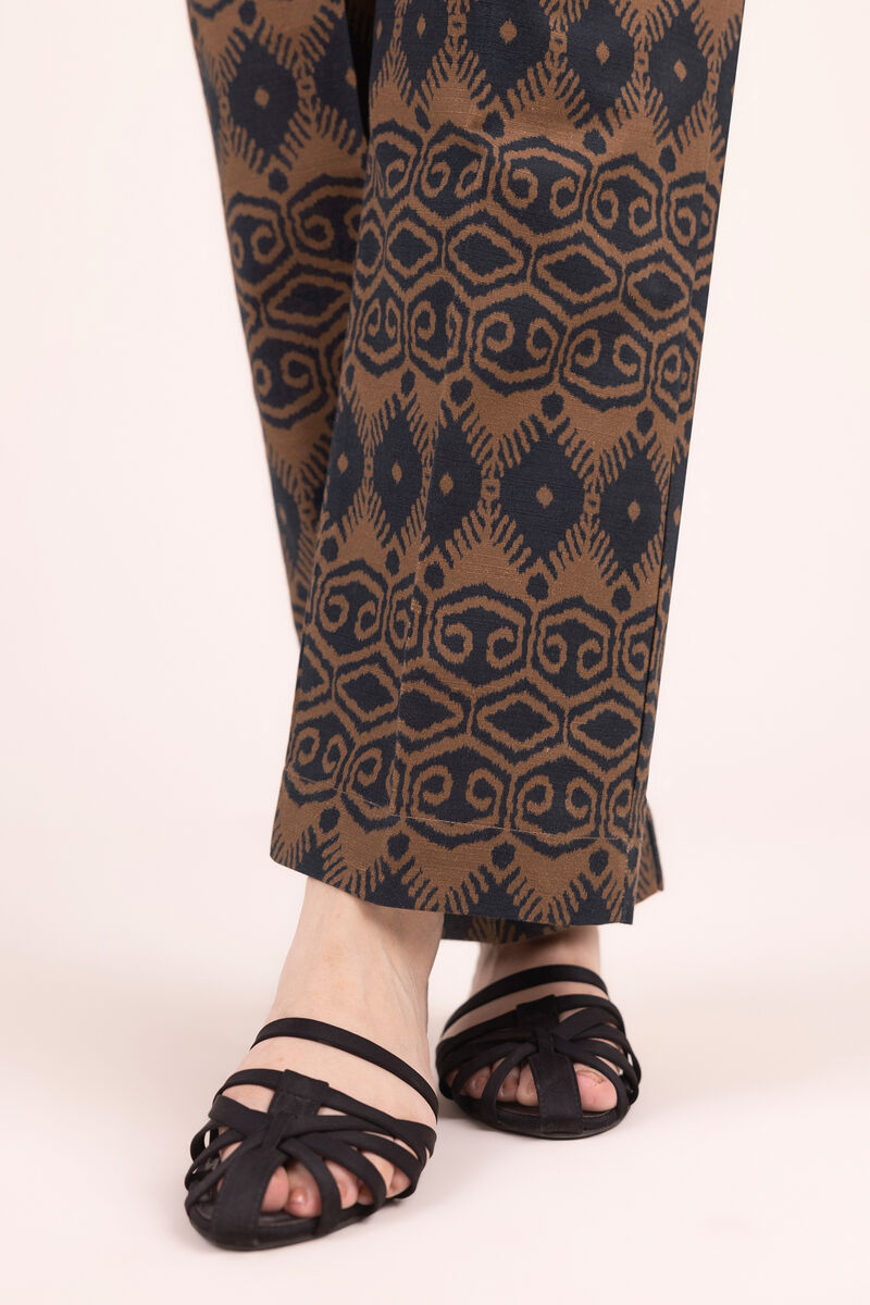 Printed Cotton Straight Pants