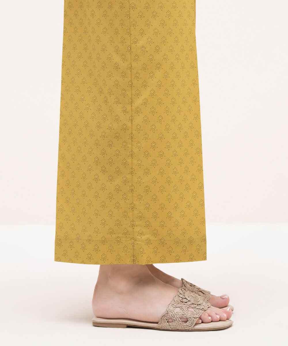 Women's RTW Cambric Mustard Printed Culottes