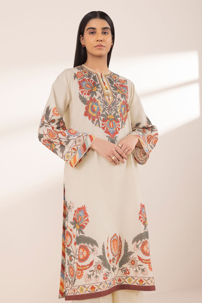 Printed Zari Lawn Shirt