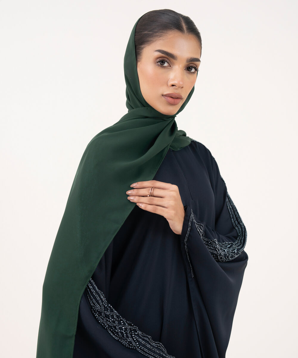 Women's Green Polyester Hijab