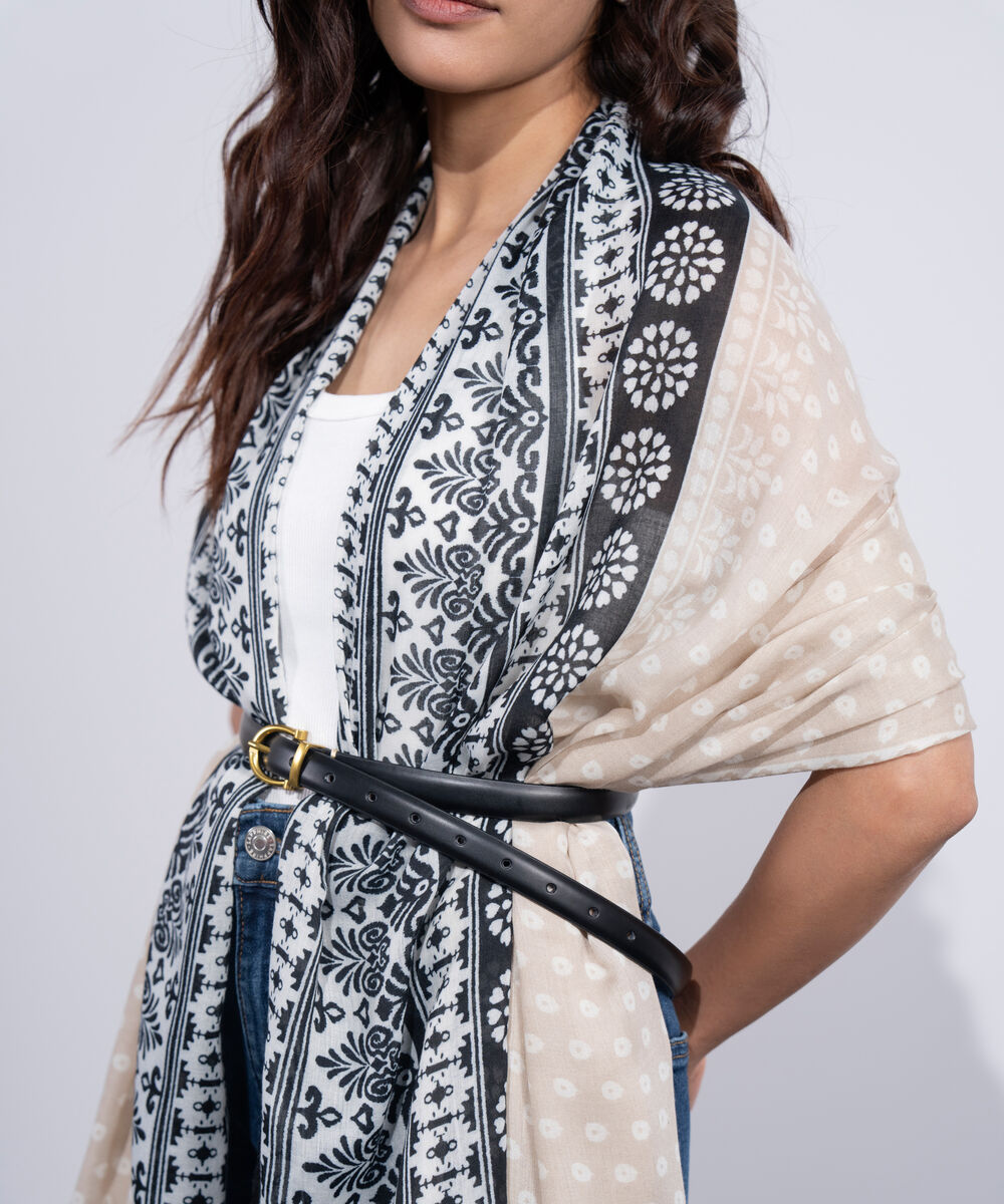 Women's Western Multi Printed Rectangular Scarf