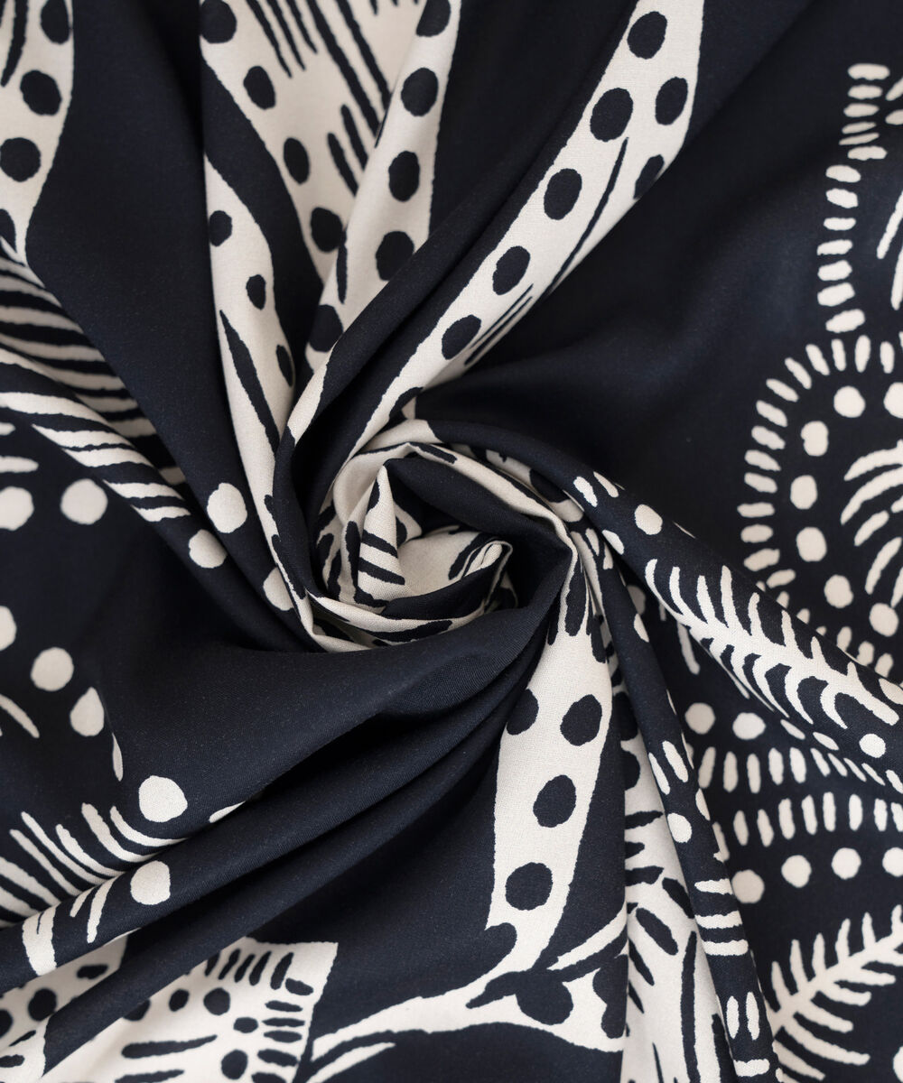 Cotton Viscose Printed Black Dupatta
