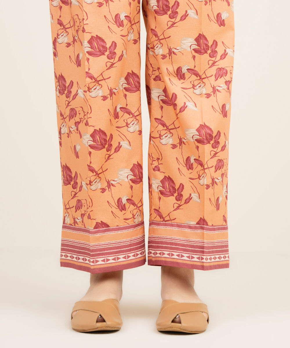 Women's RTW Cotton Viscose Printed Multi Straight Pants