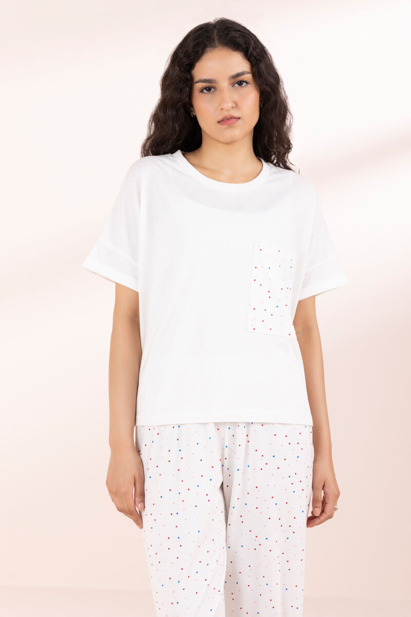 T-Shirt with Printed Pocket