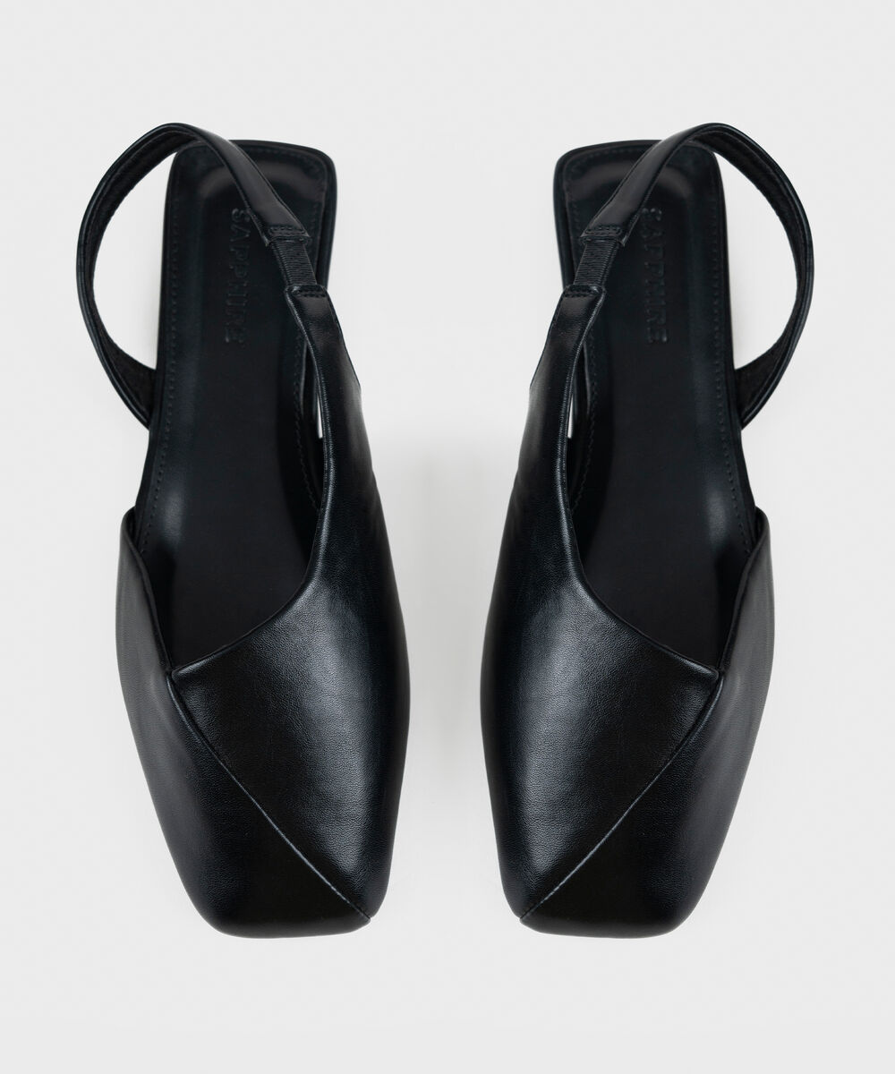 Women's Black Slingback Flats