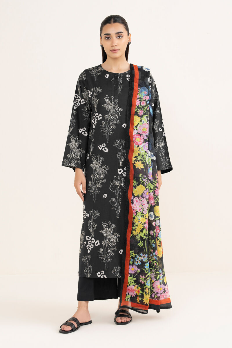 Printed Tussar Silk Dupatta