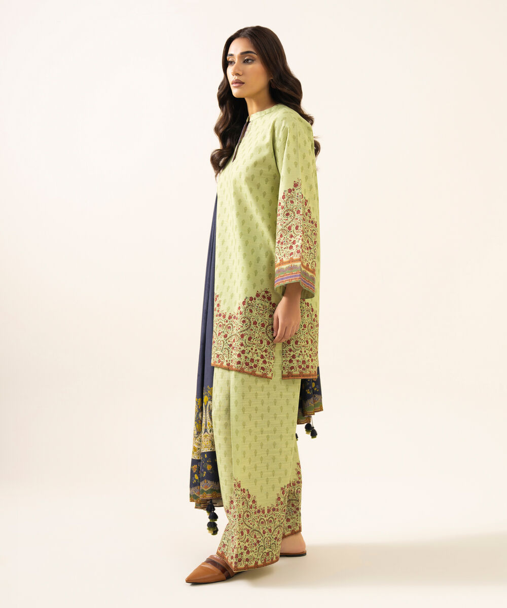 Women's Unstitched Light Khaddar 3 Piece Suit