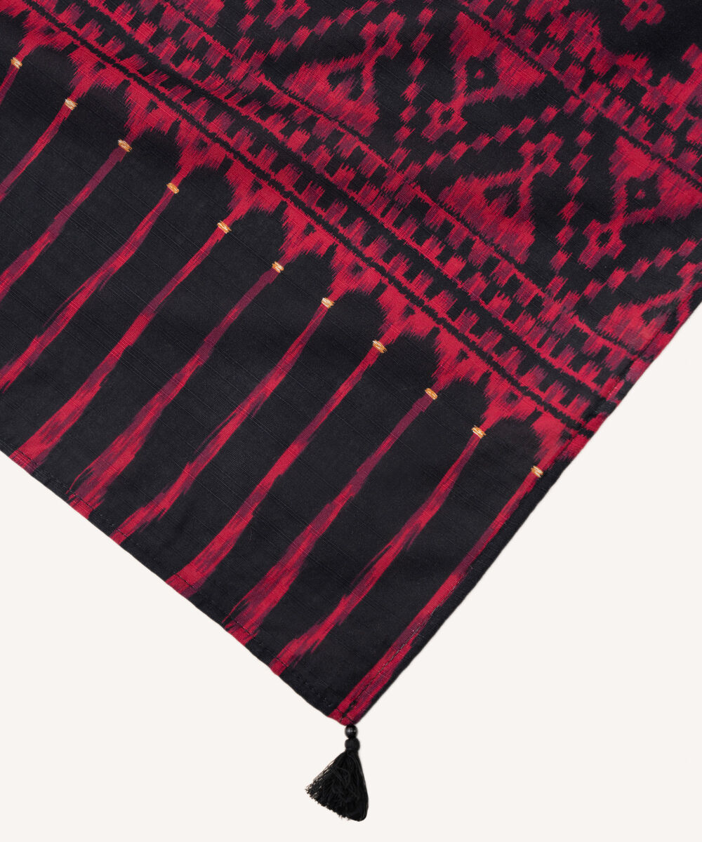 Light Khaddar Printed Black Dupatta