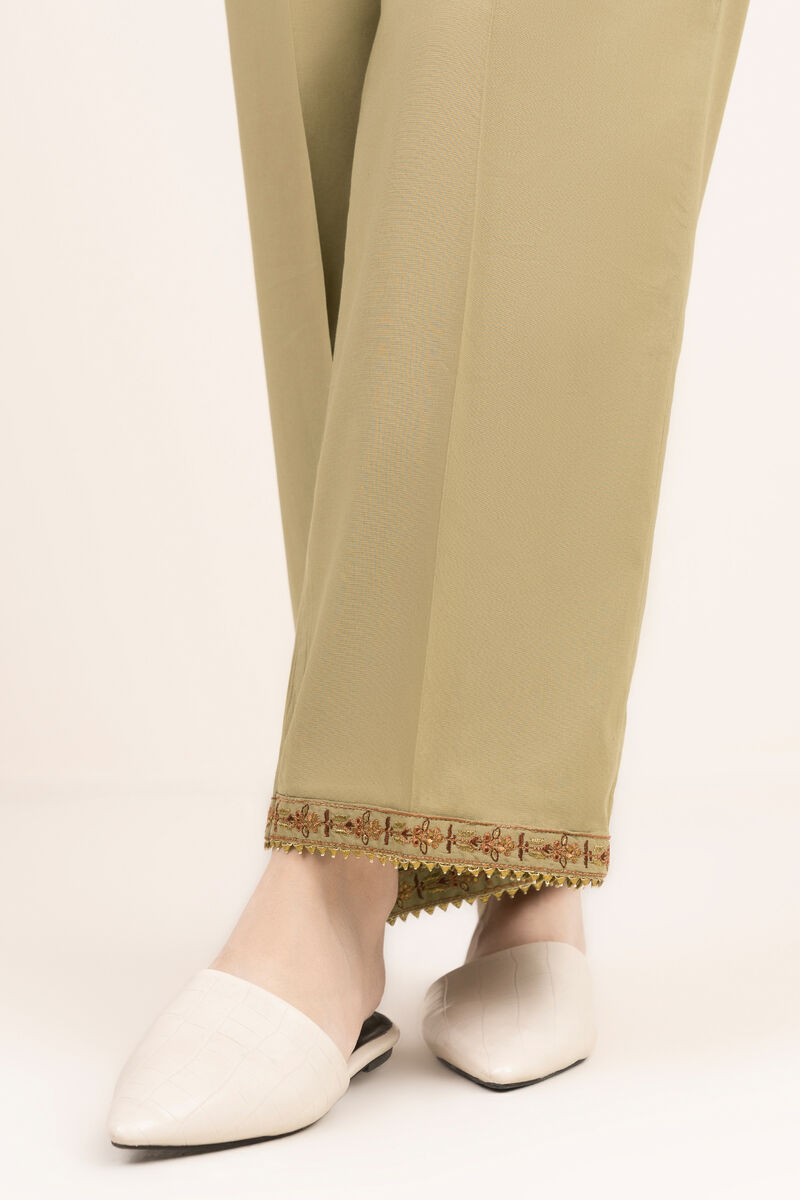 Cotton Viscose Straight Pants