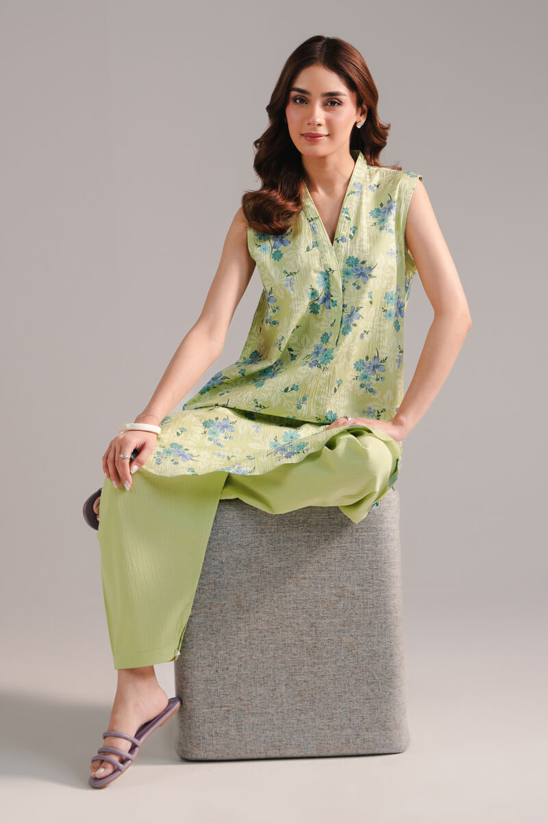 2 Piece - Printed Seersucker Suit