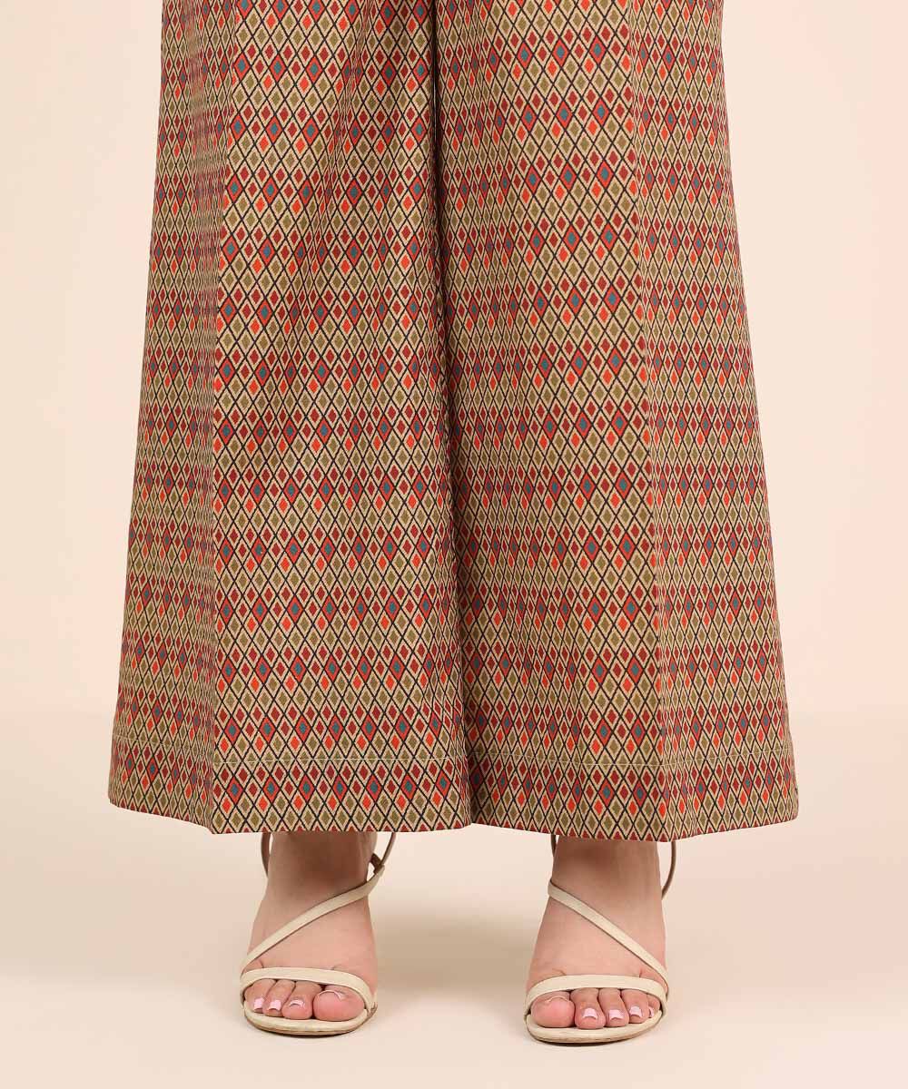 Women's RTW Cambric Multi Printed Flared Pants