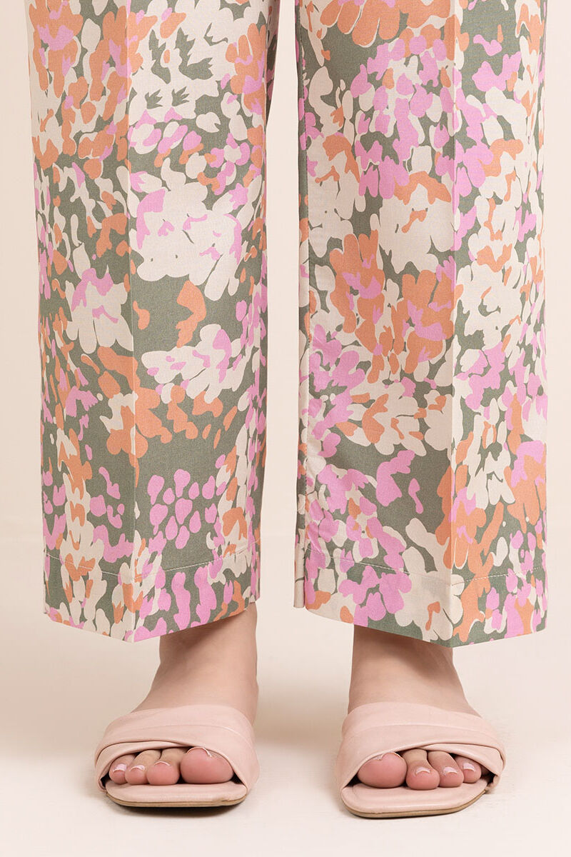Printed Cambric Straight Pants