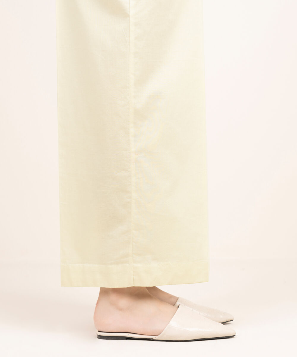 Women's RTW Cambric Solid Off White Culottes