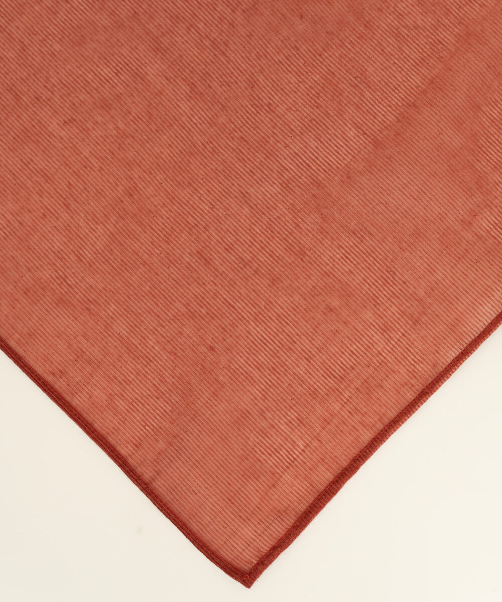 Textured Karandi Solid Rust Dupatta