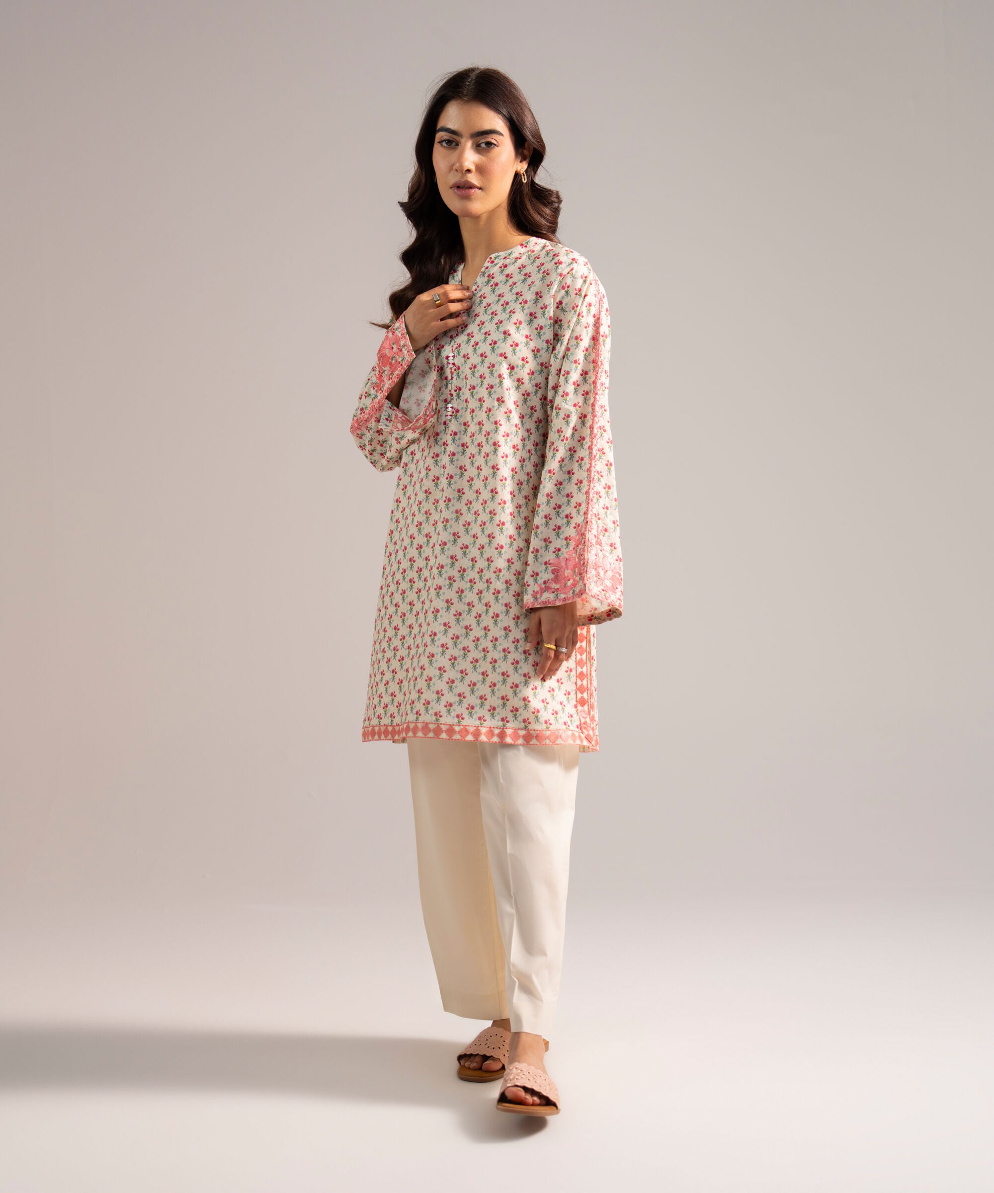 Sapphire - Embroidered Lawn Shirt