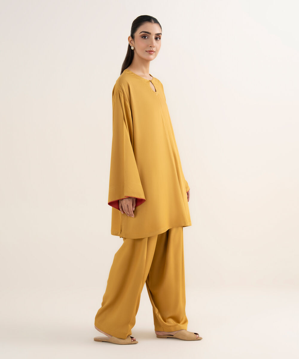 Women's RTW Bedford Solid Mustard Straight Shirt