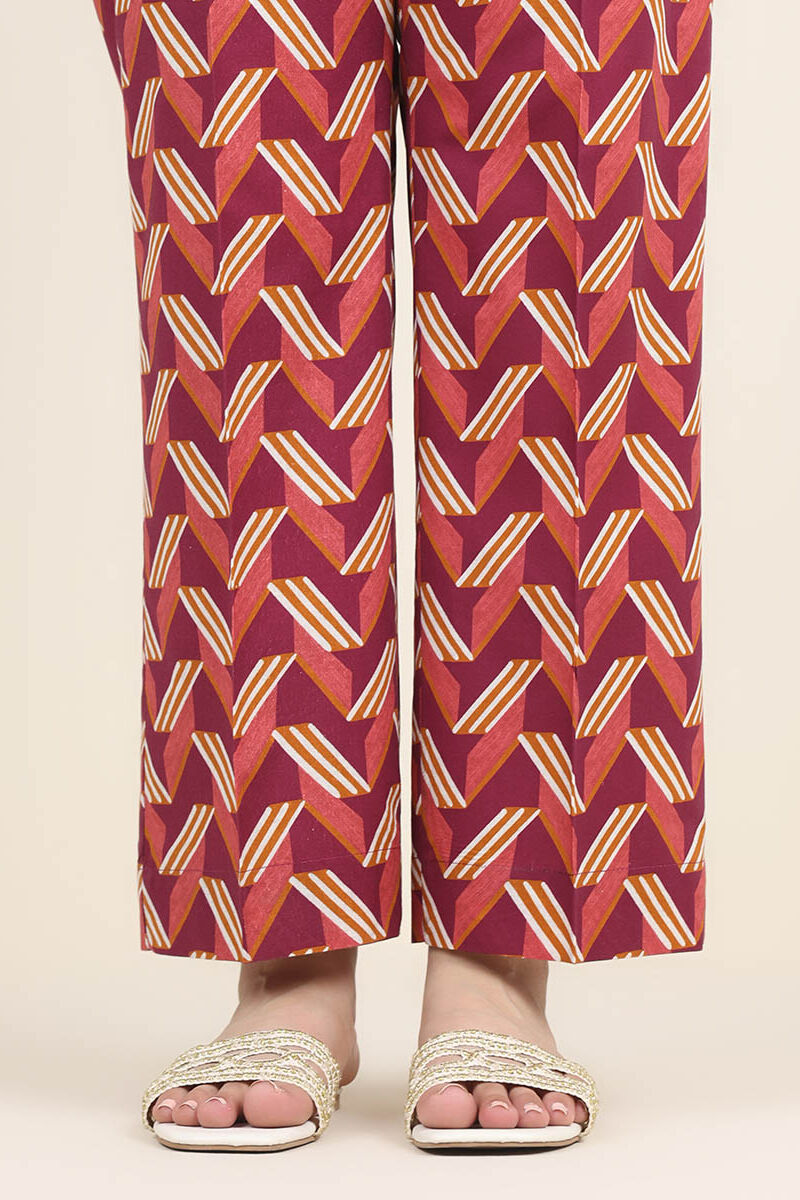 Printed Cambric Straight Pants