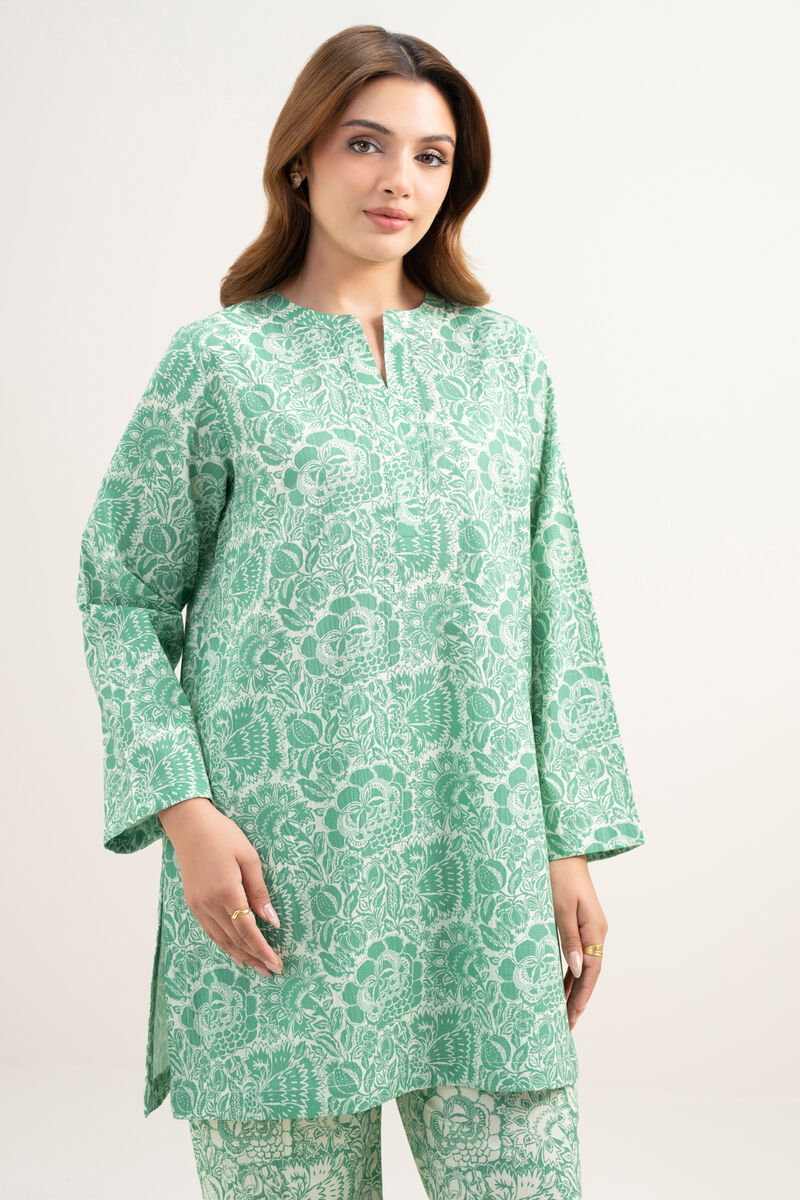 Printed Seersucker Shirt