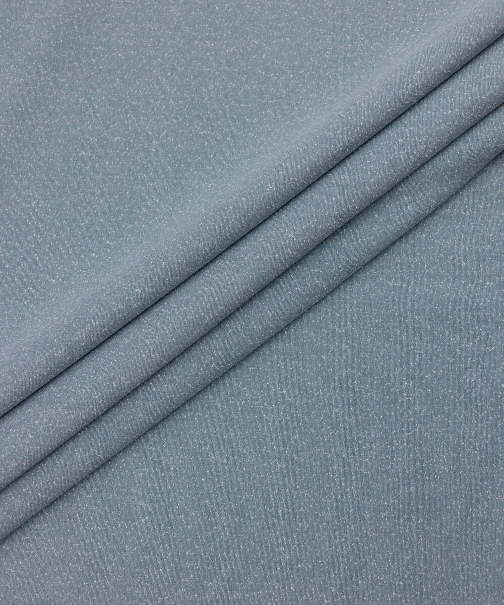 Men's Unstitched Two-Piece Dobby Wash and Wear Blue Suit.