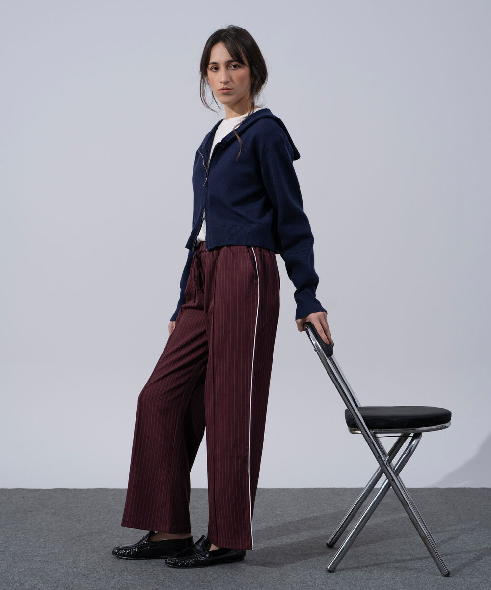 Women's Western Wear Merlot Polyester Pull-On Drawstring Trousers